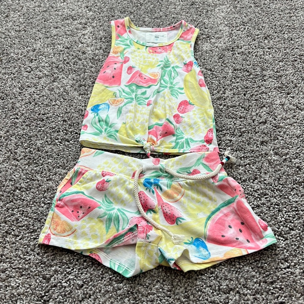 EUC Sol Angeles Kids Two piece summer set 2t